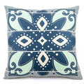 OBJECT: SPIRIT OF BASOTHO INDIGO & MINT BANDED [POLY WEAVE CUSHION COVER] // REF: PW-SS-PL200