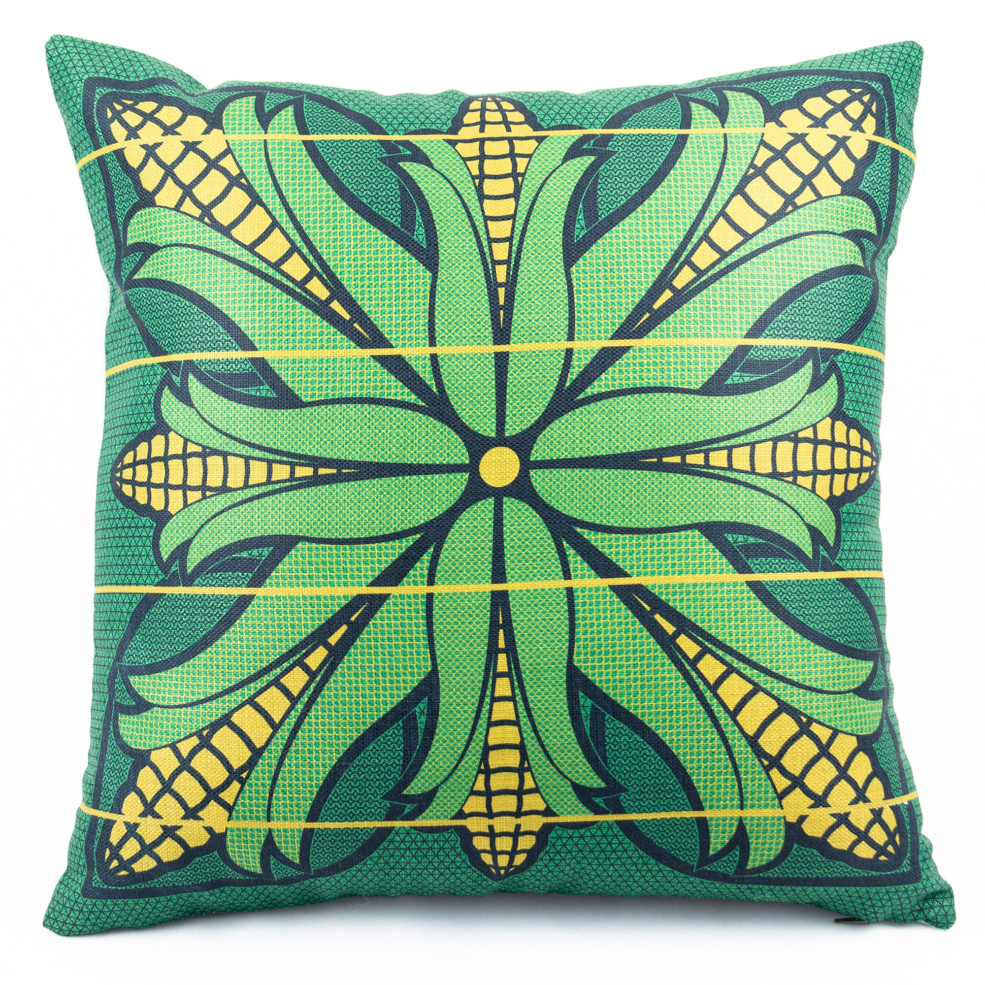 OBJECT: POONE EA BASOTHO EMERALD & LEMON CUSHION COVER // REF: PW-SS-TW215