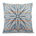 OBJECT: POONE EA BASOTHO SLATE BLUE & ORANGE CUSHION COVER // REF: PW-SS-PL200
