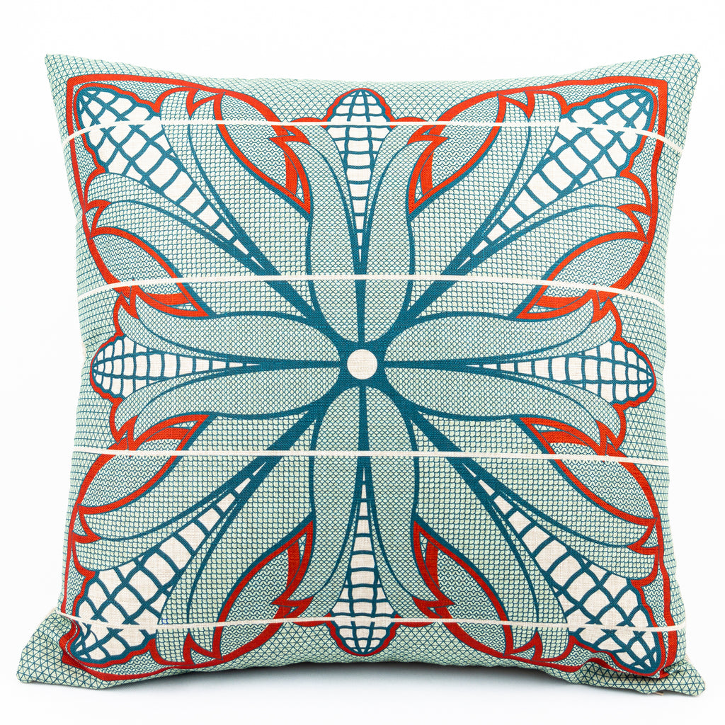 OBJECT: POONE EA BASOTHO SAGE & TERRACOTTA CUSHION COVER // REF: PW-SS-PL200