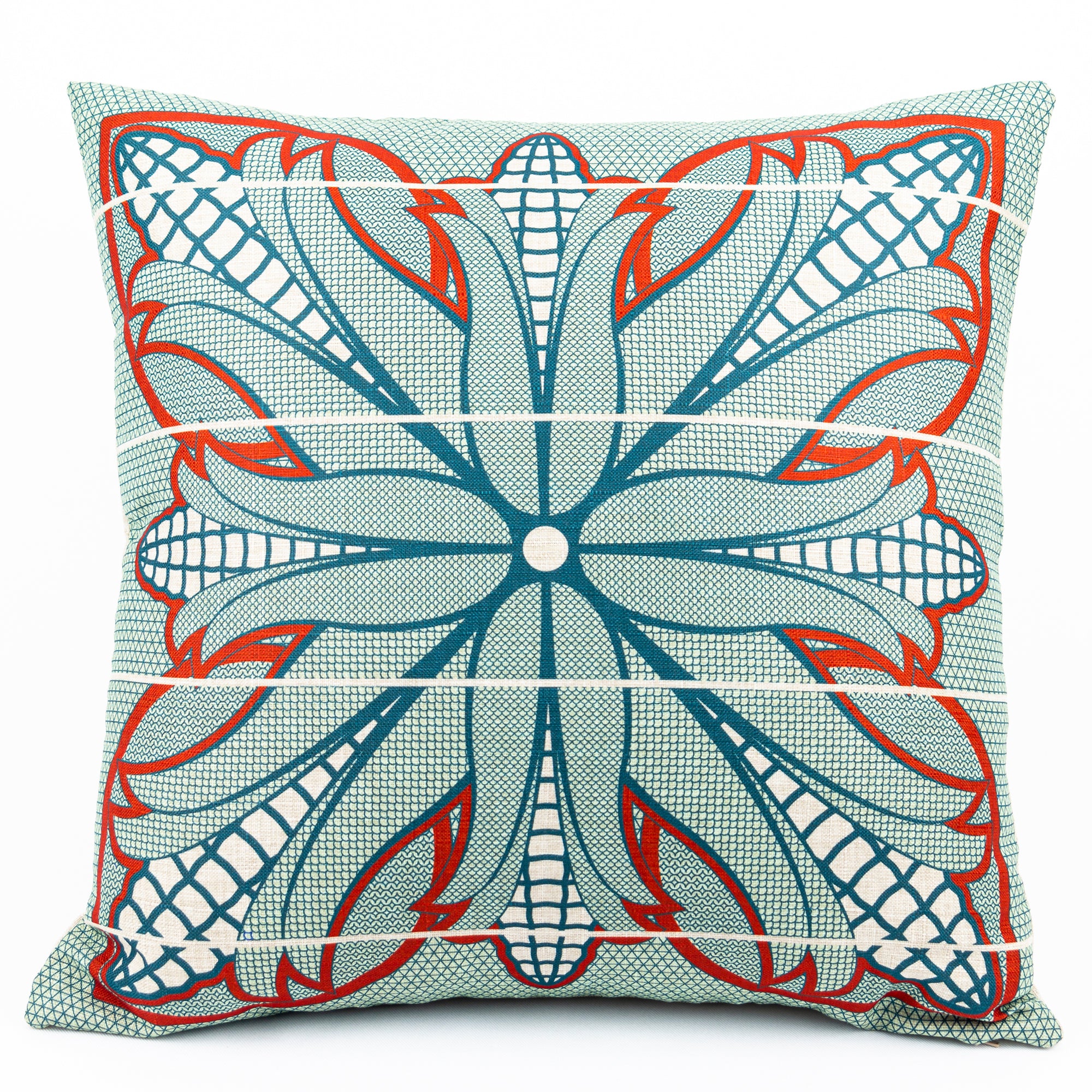 OBJECT: POONE EA BASOTHO SAGE & TERRACOTTA CUSHION COVER // REF: PW-SS-PL200