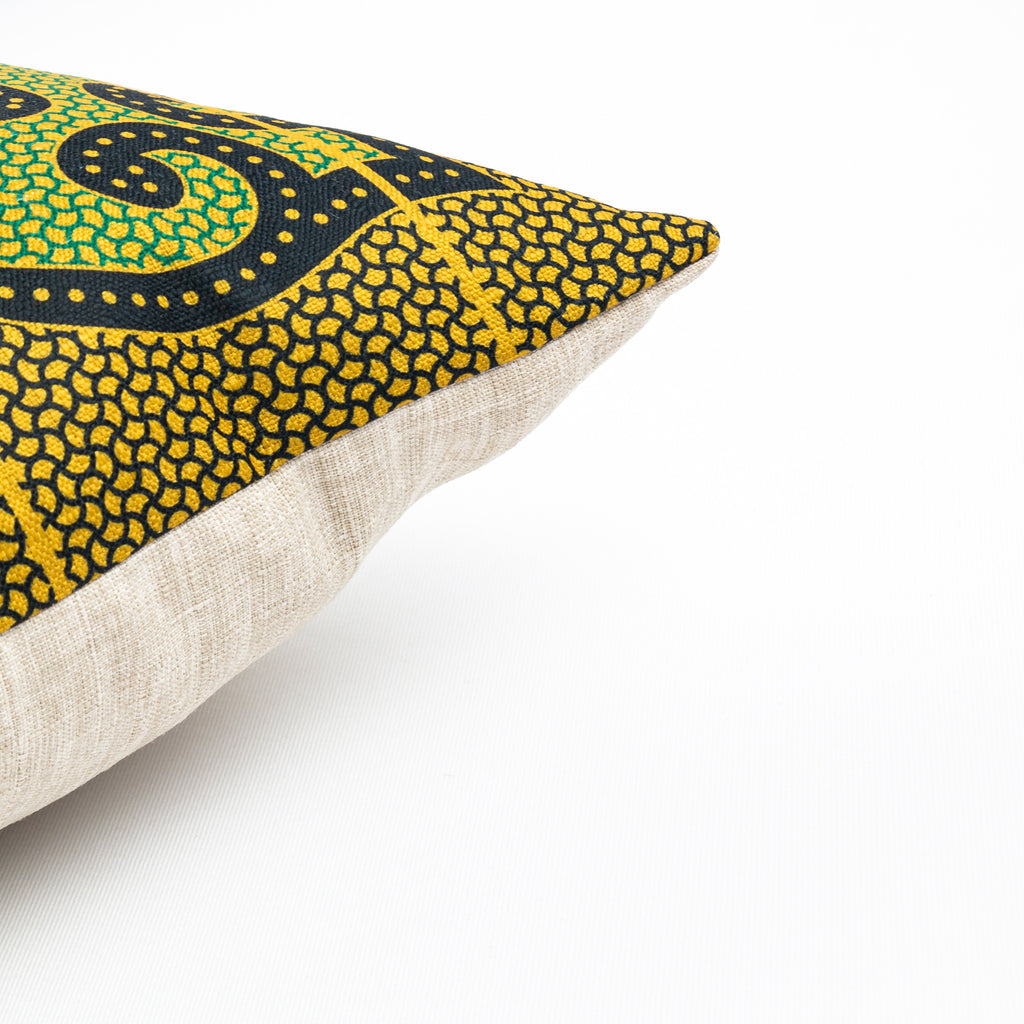 OBJECT: SPIRIT OF BASOTHO CHARCOAL & LIME CUSHION COVER // REF: PW-SS-PL200