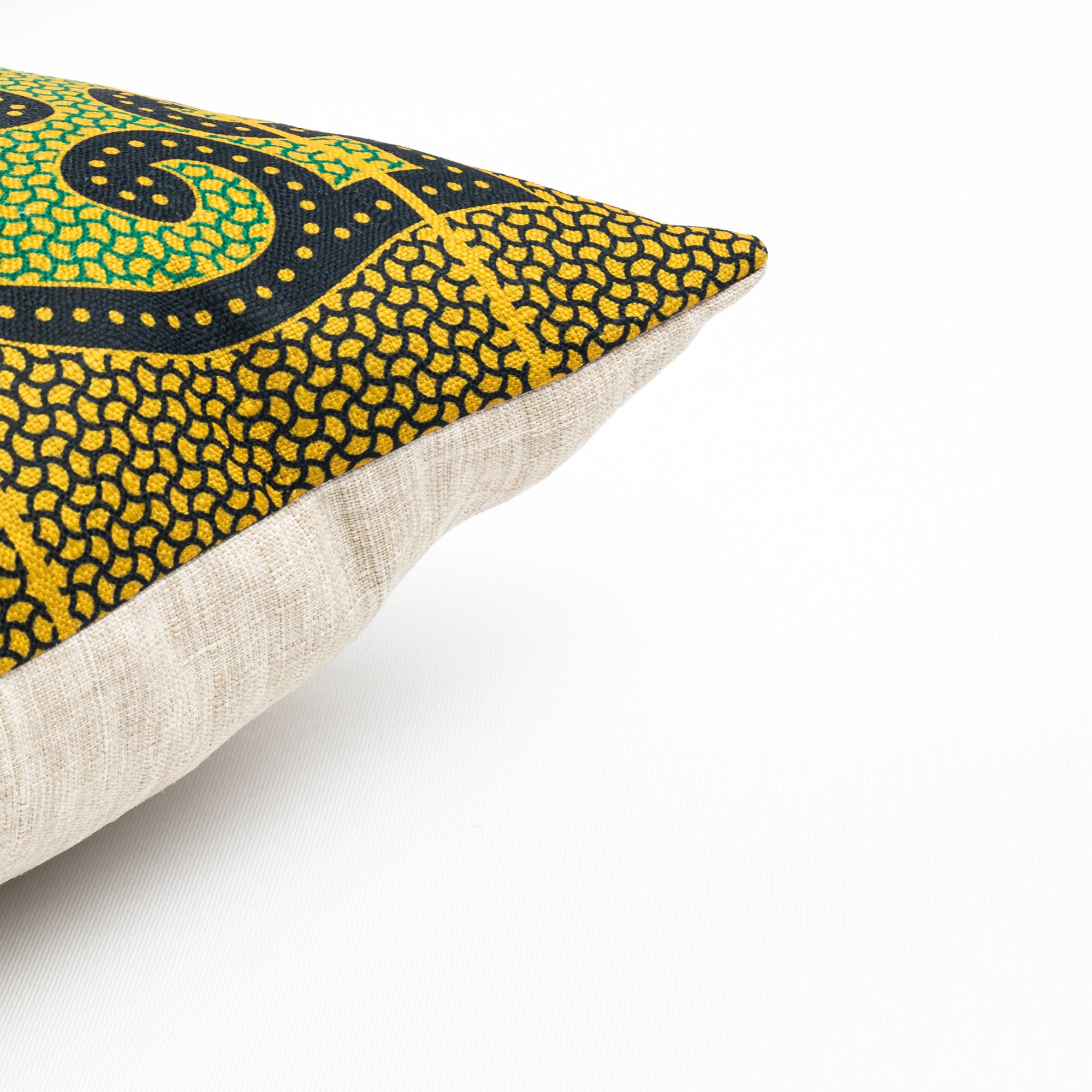 OBJECT: SPIRIT OF BASOTHO CHARCOAL & LIME CUSHION COVER // REF: PW-SS-PL200