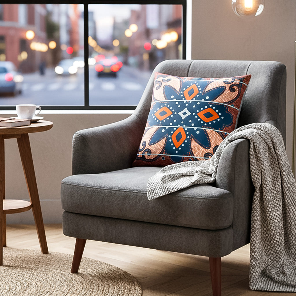 OBJECT: SPIRIT OF BASOTHO MIDNIGHT BATIK v1 CUSHION COVER // REF: PW-SS-TW215