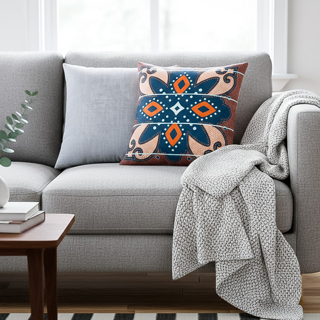 OBJECT: SPIRIT OF BASOTHO MIDNIGHT BATIK v1 CUSHION COVER // REF: PW-SS-TW215